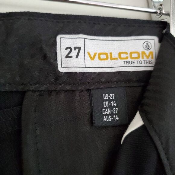 Volcom brand chinos frickin modern straight black youth size 27 - Picture 11 of 12